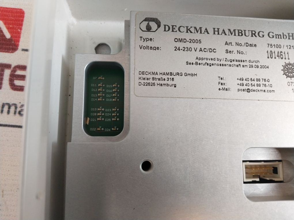 Deckma Hamburg Omd-2005 Oil Content Meter