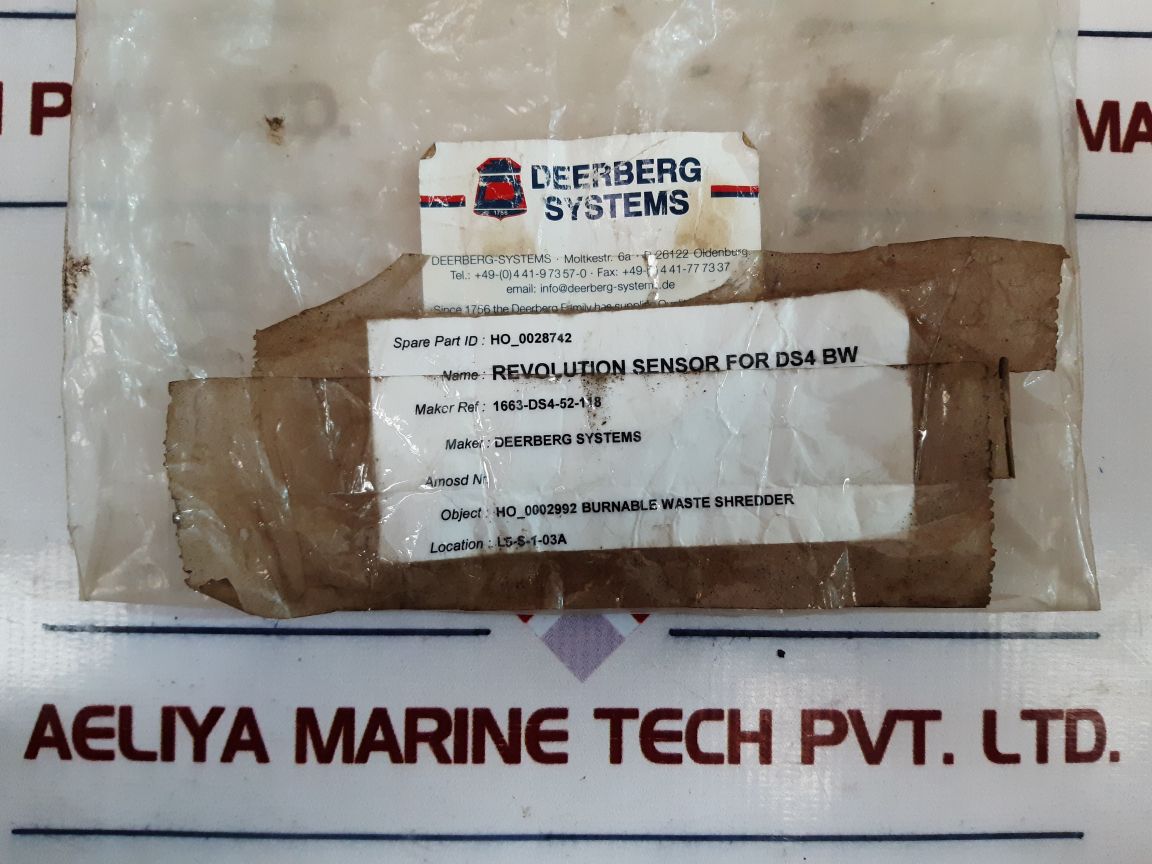 Deerberg Systems 1663-ds4-52-118 Revolution Sensor
