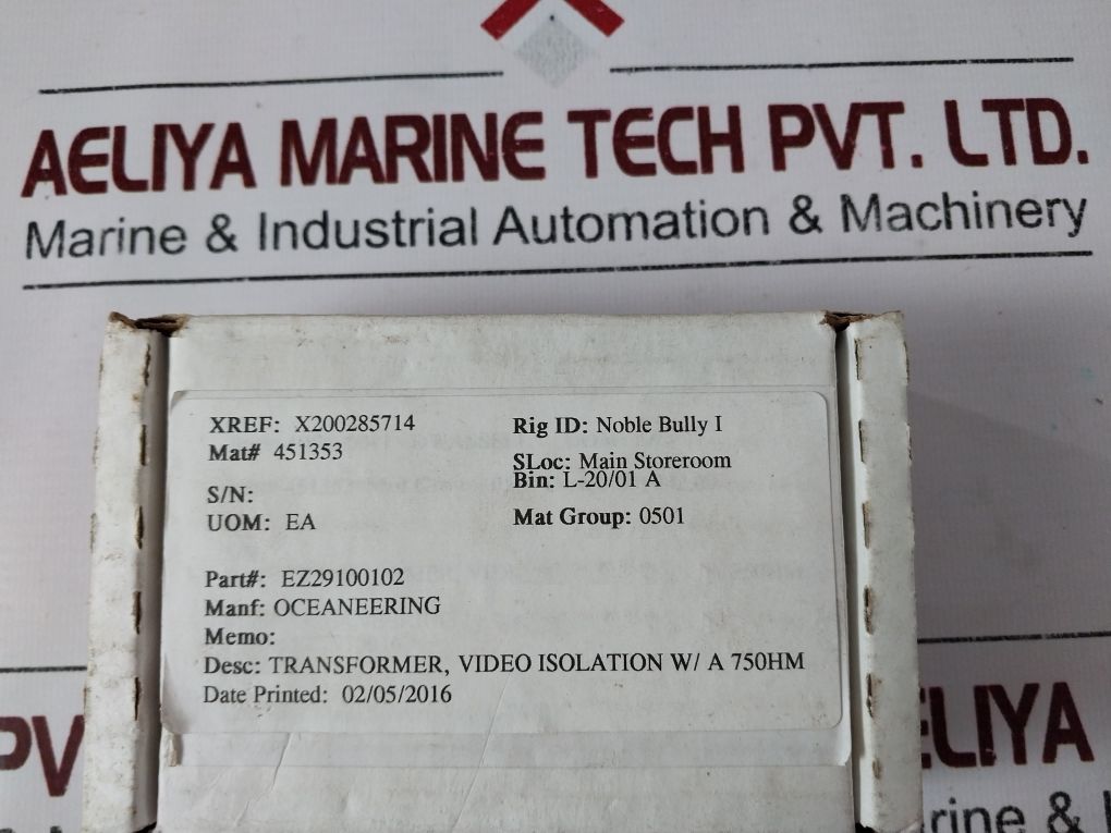 Deerfield 262-1 Video Isolation Transformer 75Ohm Ez29100102