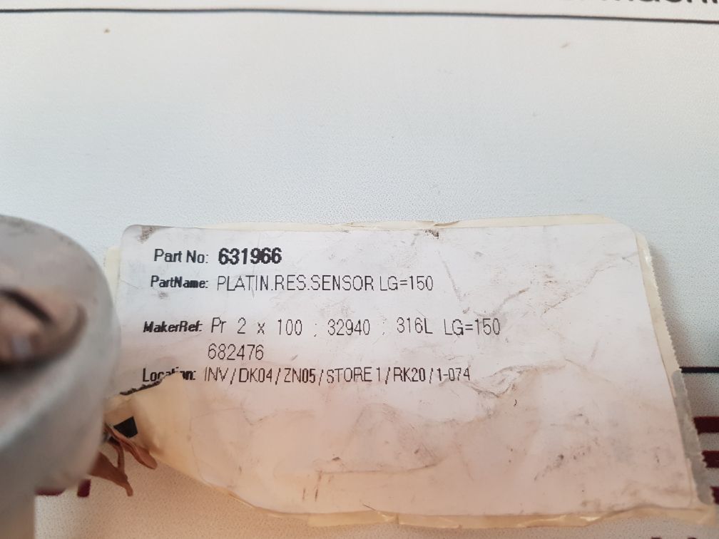 Degussa Pt100 Platinum Resistance Sensor 631966