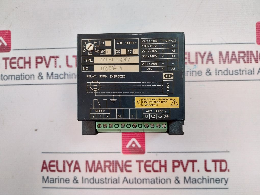 Deif Aal-111Q96/1 Insulation Monitor 0 To 10∞ Mohm