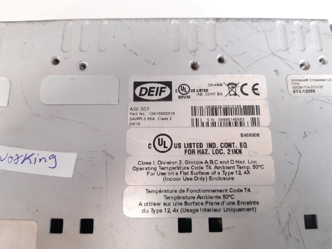 Deif Agi 307 Advanced Graphical Interface Panel