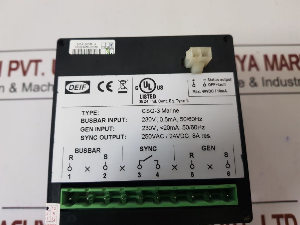 Deif Csq-3 Marine Synchroscope 40V Dc/10Ma