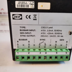 Deif Csq-3 Synchroscope