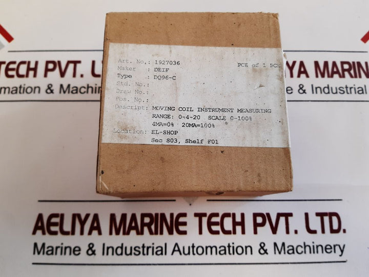 Deif Dq96-c Panel Meter 0…20Ma Dc