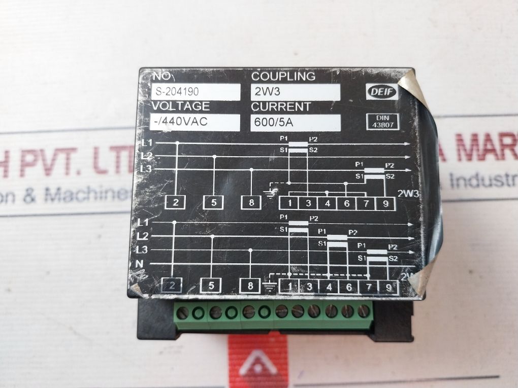 Deif Dq96-x 0-300 Kw Meter 600/5A