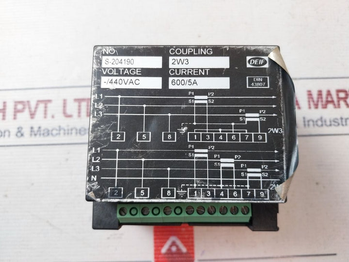 Deif Dq96-x 0-300 Kw Meter 600/5A