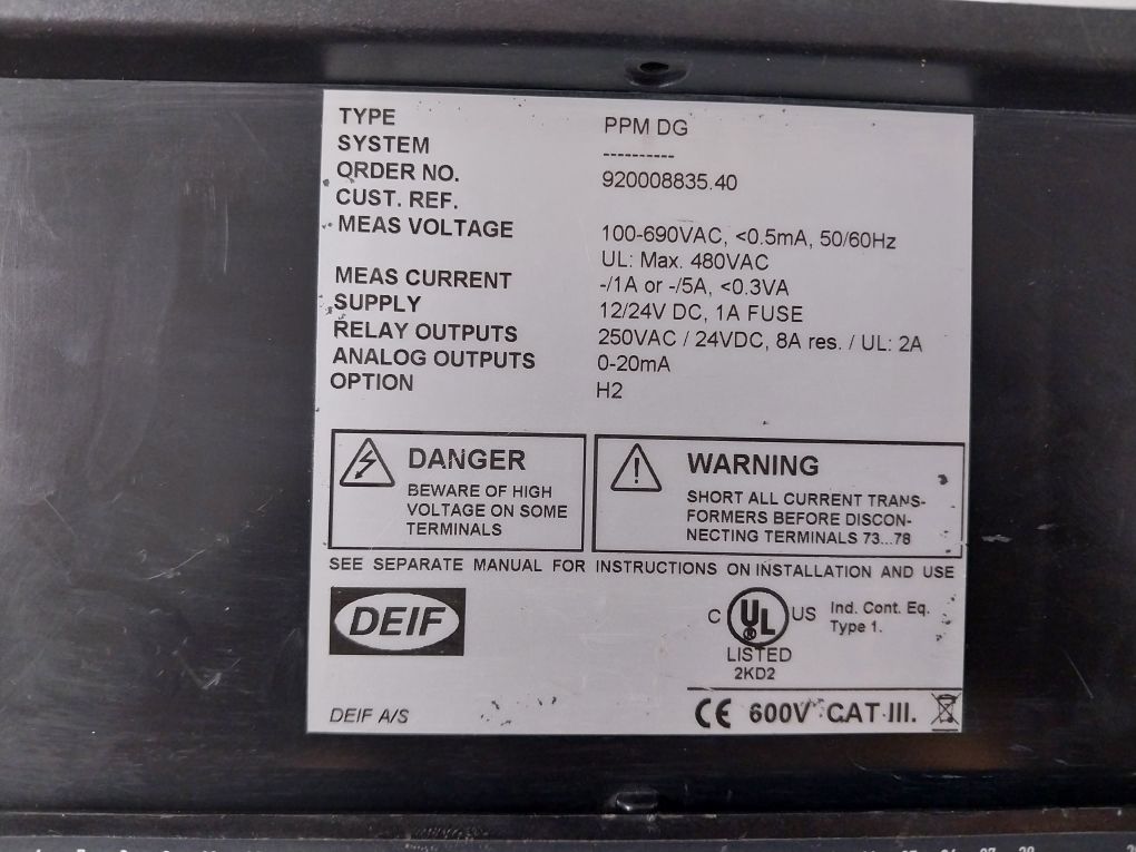 Deif Ppm Dg Multi-line Ppm Protection And Power Management