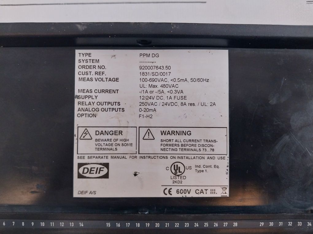 Deif Ppm Dg Multi-line Ppm Protection And Power Management 920007643.50