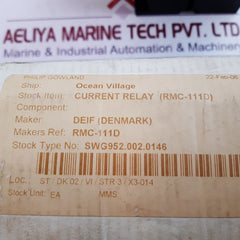 Deif Rmc-111D Current Relay