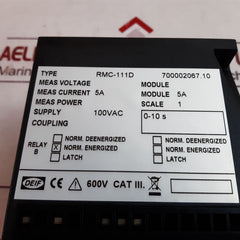 Deif Rmc-111D Current Relay