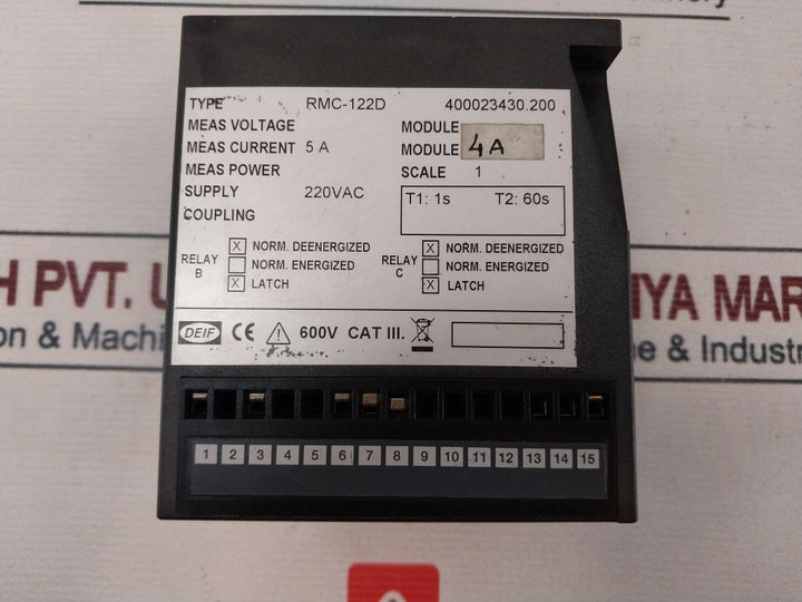 Deif Rmc-122D Over Current Relay