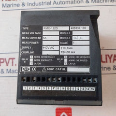 Deif Rmc-122D Short Circuit And Current Relay 440V Ac