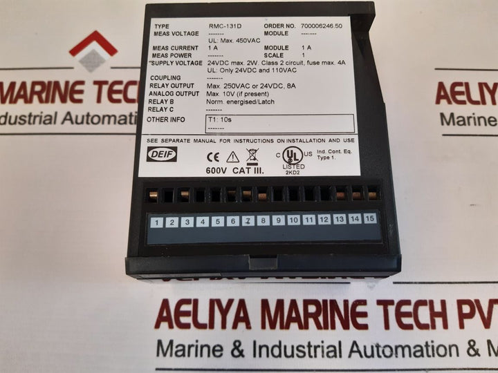 Deif Rmc-131D Differential Current Relay 700006246.50