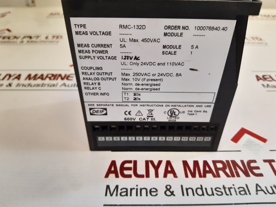 Deif Rmc-132D Current And Short Circuit Relay 100076840.40