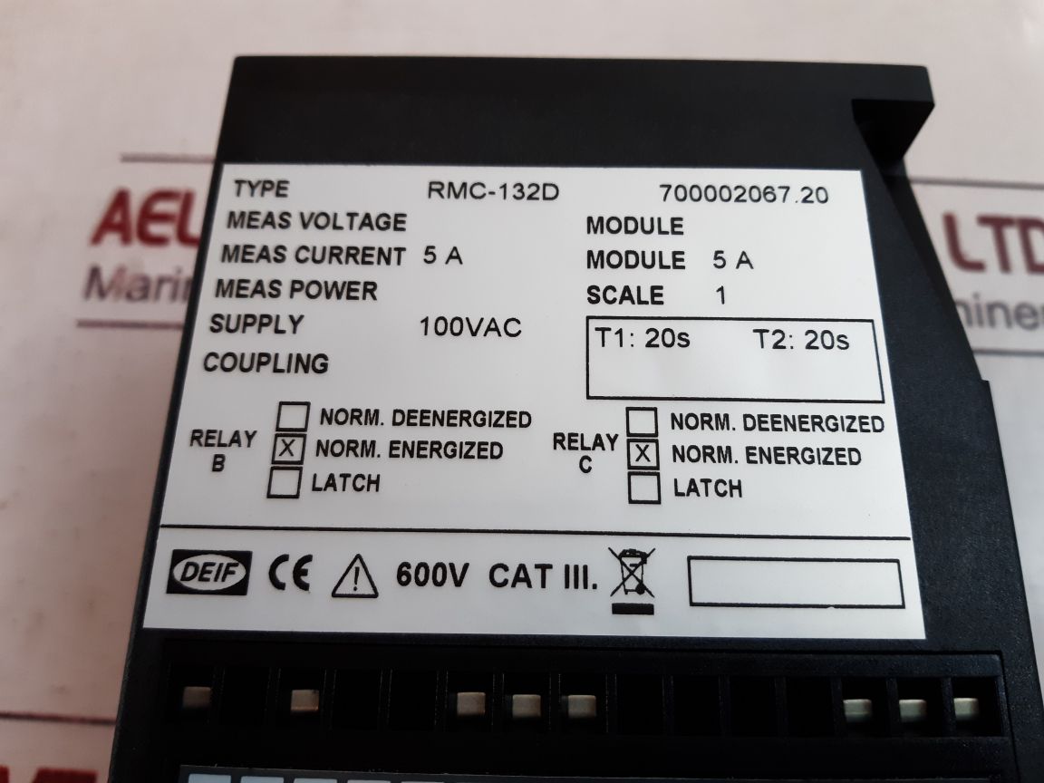 Deif Rmc-132D Overcurrent Relay