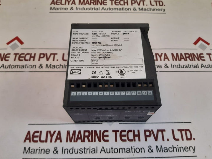 Deif Rmf-112D Frequency Relay 100075404.70