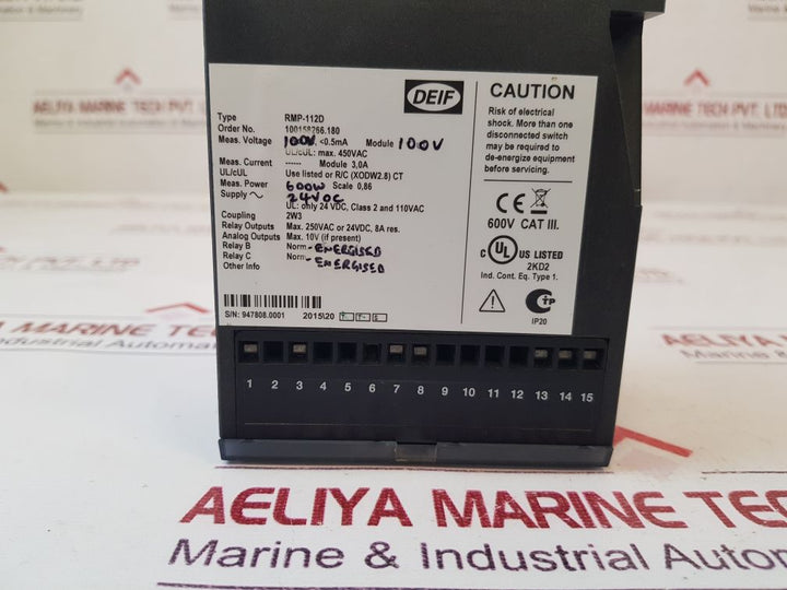 Deif Rmp-112D Protection Relay 100158266.180