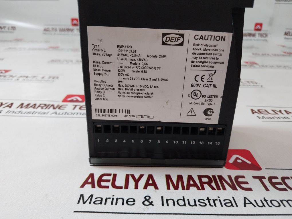 Deif Rmp-112D Power Relay 100161153.30