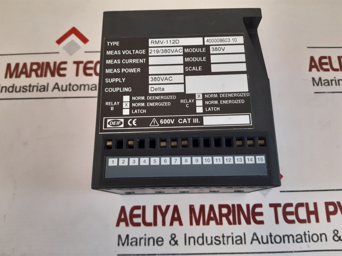 Deif Rmv-112D Protective Voltage Relay 400008603.10