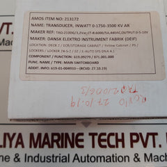 Deif taq-210/3dg inwatt transducer