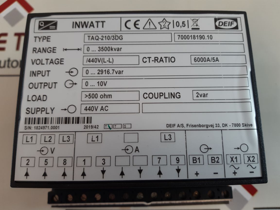 Deif taq-210/3dg inwatt transducer