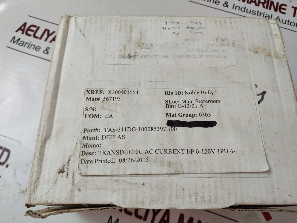 Deif Tas-311Dg-100085397.100 Ac Current Transducer Tas-311Dg Range:0-120V Ac(L-n