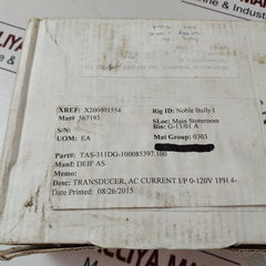 Deif Tas-311Dg-100085397.100 Ac Current Transducer Tas-311Dg Range:0-120V Ac(L-n