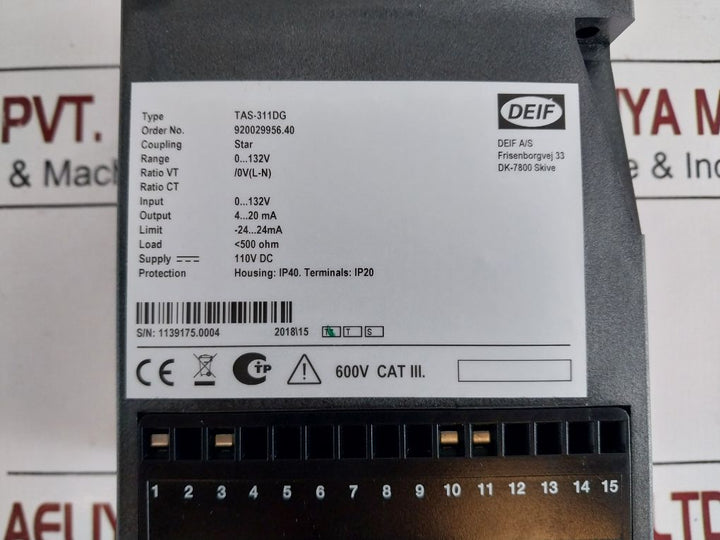 Deif Tas-311Dg Control Panel Signal Transmitter 920029956.40