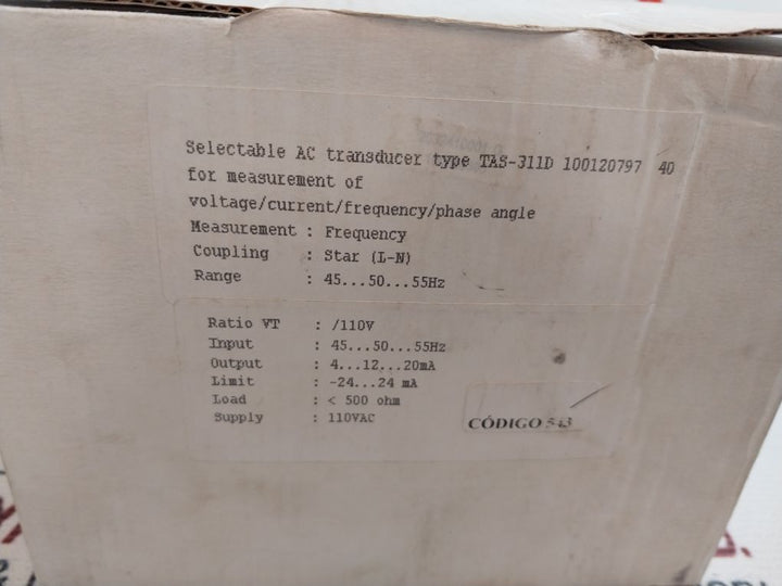 Deif Tas-311Dg Selectable Ac Transducer 110V