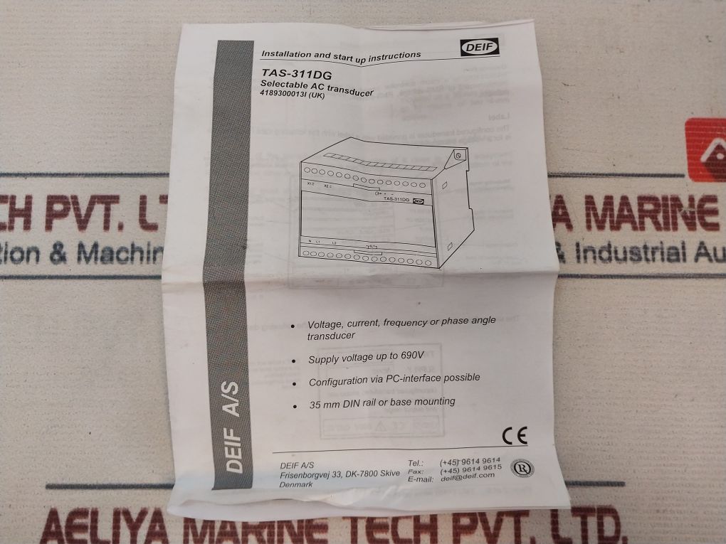 Deif Tas-311Dg Selectable Ac Transducer 110Vac
