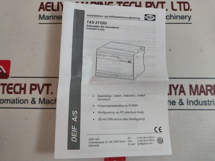 Deif Tas-311Dg Selectable Ac Transducer 132V
