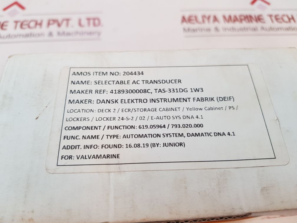 Deif Tas-331Dg Selectable Ac Transducer 400022669.10
