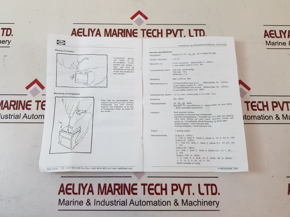 Deif Tas-331Dg Konfigurabel Ac Transducer