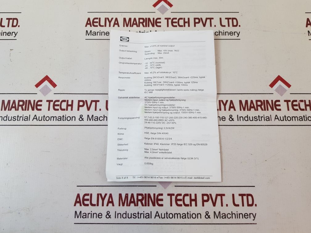 Deif Tas-331Dg Konfigurabel Ac Transducer