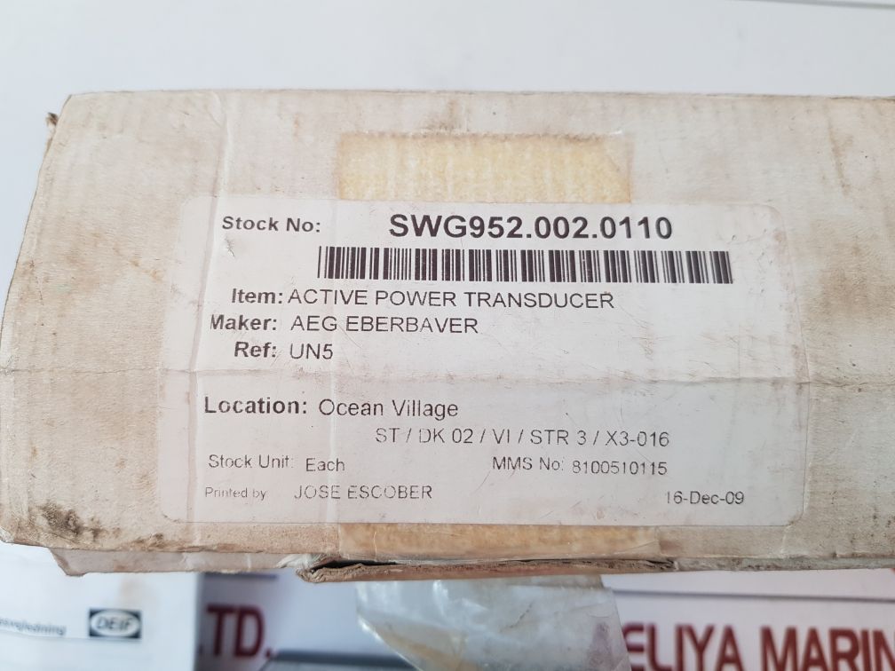 Deif Tas-331Dg Konfigurabel Ac Transducer