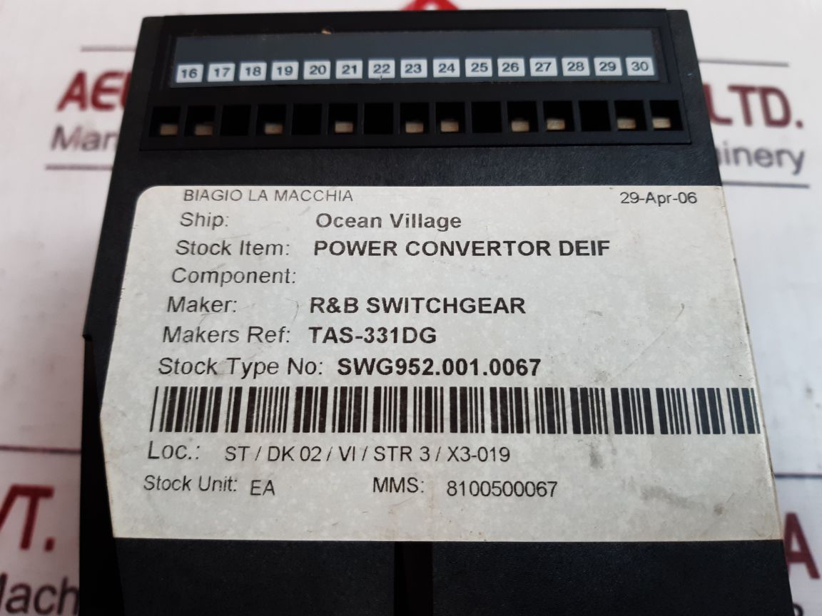 Deif Tas-331Dg Power Transducer 600V
