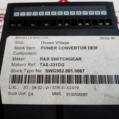 Deif Tas-331Dg Power Transducer 600V