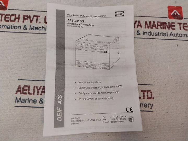 Deif Tas-331Dg Selectable Ac Transducer 4…20Ma
