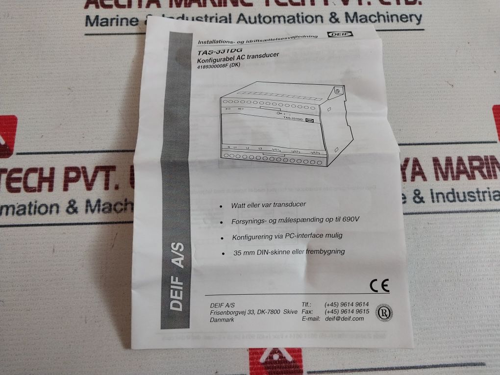Deif Tas-331Dg Ac Transducer 110Vdc