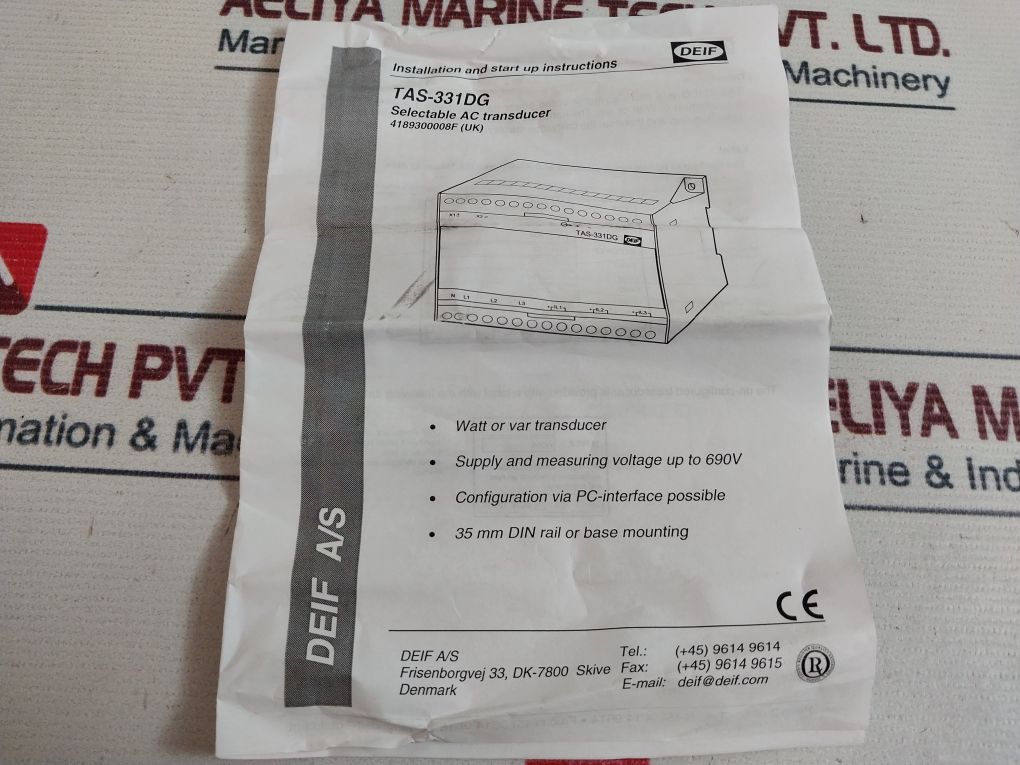 Deif Tas-331Dg Ac Transducer 110Vdc