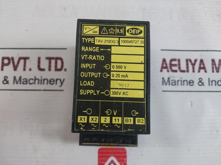Deif Tav-210Dg/3 Single Fuction Transducer 0-500V 0-20Ma