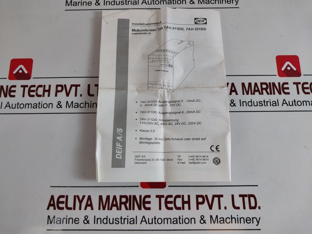 Deif Tav-311Dg Voltage Transducer 0-132Vac