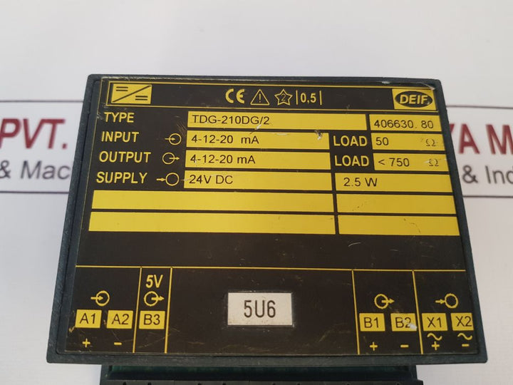 Deif Tdg-210Dg/2 Insulation Amplifier 406630.80