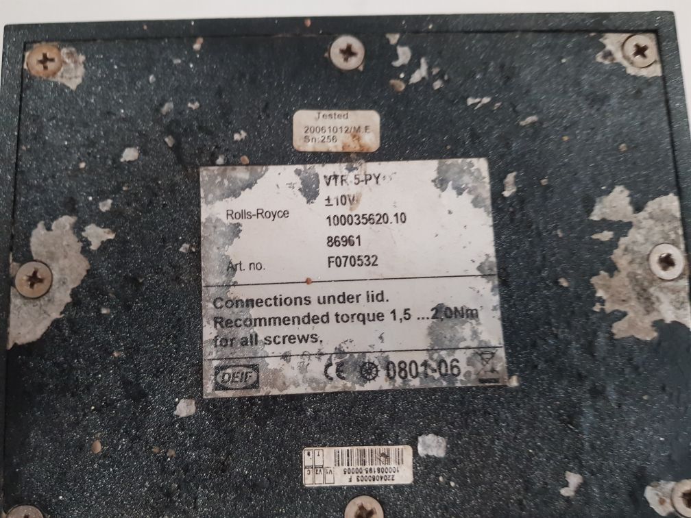 Deif Vtr-5-py Rpm Meter F070532