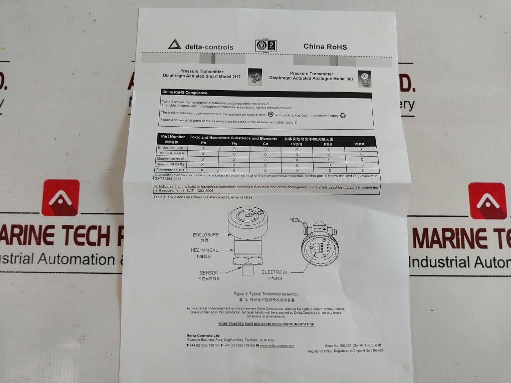 Delta Controls 387 Pressure Transmitter 43871Sfbp6J