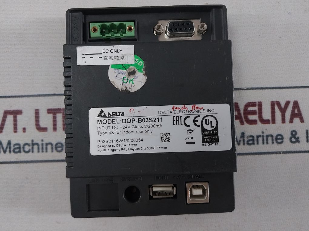 Delta Dop-b03S211 Hmi Touch Panel 24V 
