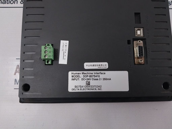 Delta Dop-b07S410 Human Machine Interface 24V Dc