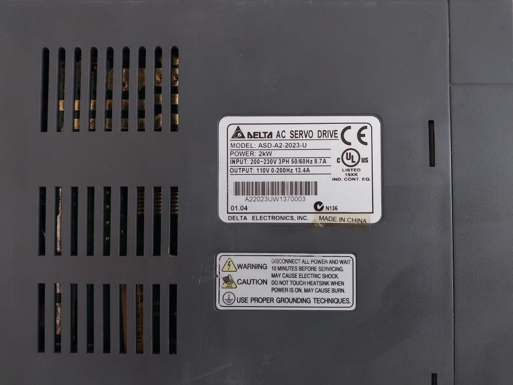 Delta Electronics Asd-a2-2023-u Ac Servo Drive
