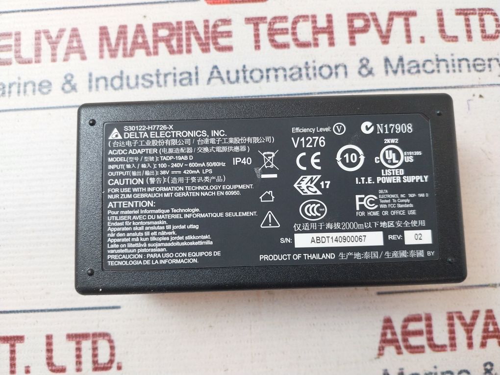 Delta Electronics S30122-h7726-x Ac/Dc Adapter